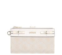 Guess Melinda Logo Slg Dbl Zip Ornzr off white logo