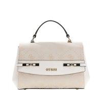 GUESS Melinda Logo Top Handle Bag Cream White Logo