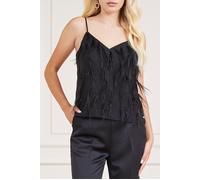 GUESS Melody Feather Cami Jet Black A996 Größe: XXS | Tanktops Outlet | Damen | Schwarz