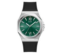 Guess Herrenuhr Emperor – Quarzuhr, Silikonarmband, schwarz