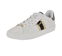 GUESS Herren Bertell Sneaker, White/Metallic Multi 141, 46 EU