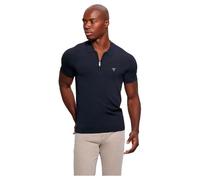 GUESS Men's Dane Tech Short Sleeve Polo Sweater, Smart Blue