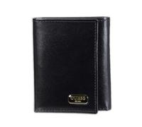 GUESS Men's Leather Trifold Wallet, Black Chavez, One Size