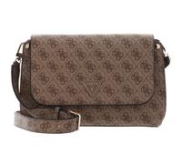 GUESS Meridian Flap Crossbody Bag Latte Logo