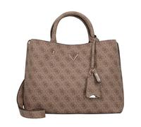 GUESS Meridian II Girlfriend Satchel Bag Latte Logo