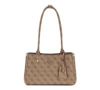 GUESS Meridian II Shoulder Satchel Bag Latte Logo