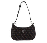 GUESS Meridian Mini Top Zip Shoulder Bag Brown Logo