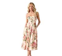 GUESS Midikleid mit Blumendruck, Kosmischer Pfingstrosen-Druck, X-Groß