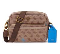 GUESS Milano Crossbody Double Zip Bag Beige / Blue