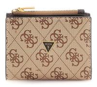 GUESS Milano Bifold Top Zip Wallet Beige Brown