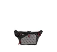 Guess Milano Maxi Bum Bag, Crossbodytasche, Logoprint Schwarz