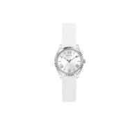 GUESS Mini Luna Damen-Armbanduhr, Stahl, Silikon, Weiß, GW0724L1