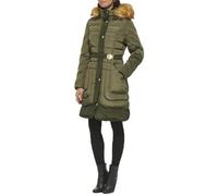 GUESS Damen Women's Midweight Puffer Jacket Daunenalternative Mantel, Gürtel Ivv, L