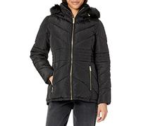 GUESS Mittelschwere Pufferjacke für Damen, Kurzer Puffer Schwarz, S