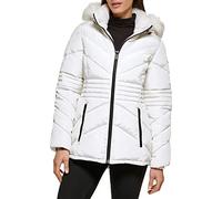 GUESS Mittelschwere Pufferjacke für Damen, Kurzer Puffermilch, S