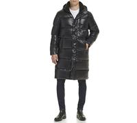 GUESS Mittelschwere Pufferjacke für Herren mit abnehmbarer Kapuze, Schwarz, S