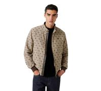 GUESS Monogramm-Jacke für Herren, Sandfarben, 4 g Logo-Kombination, M
