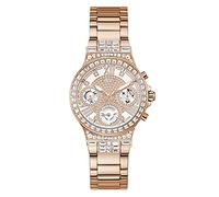 Guess Moonlight Chronograph Damen Armbanduhr, Roségold, Edelstahlarmband, 3 bar Wasserdichtigkeit - 36 mm Gehäuse, edles Design, GW0320L3 SP