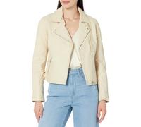 GUESS Motorradjacke aus echtem Leder für Damen - Weiß Modell W3BL83L0O00 Leder, Weiß, XS
