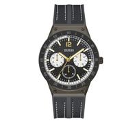Guess Multifunktionsuhr, inspiriert von Sportrennen für Herren, 44 mm, Grau/Schwarz/Plomizo, Einheitsgröße, Racer GW0416G3 Multifunktions-Zifferblatt, Sonnenstrahlen, 44 mm, graues Leder- und