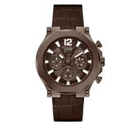 GUESS Multifunktionsuhr US Herren Leder Braun, Schokoladenbraun, Klassisch