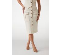 GUESS Naomi Midi Skirt Den Sandy Shore Größe: 36 | Midiröcke Outlet | Damen | Braun