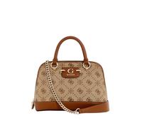 Guess Satchel-Bag Neda Dome – Latte (Beige) mit Logo – Damen UNICA
