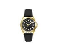 Guess NEO, Herren Armbanduhr, Quarz Analog, Edelstahl, 42mm, Silikonarmband, Schwarz, 5 bar, Zifferblattfarbe: Schwarz, GW1065G2
