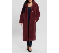 GUESS New Alina Long Coat Burgundy Rose Größe: XXL | Kunstfell-Mäntel Outlet | Damen | Braun