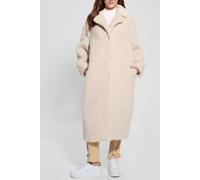GUESS New Alina Long Coat Pearl Oyster Größe: M | Kunstfell-Jacken Outlet | Damen | Weiß