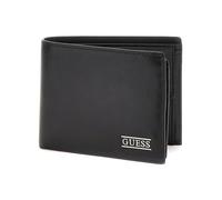 Guess Querbörse Herren New Boston Billfold mit Klappe und Münzfach schwarz