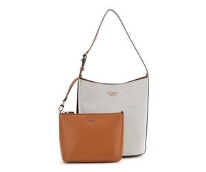 GUESS Nicolette Bucket Shoulder Bag Natural / Caramel