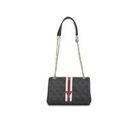 GUESS Noelle Damen-Umhängetasche, umwandelbar, mit Klappe, Anthrazit-Logo, One Size, Noelle Convertible Crossbody Flap Bag