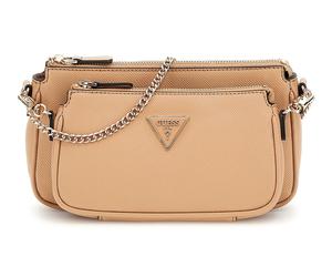 GUESS Noelle Double Pouch Crossbody Beige