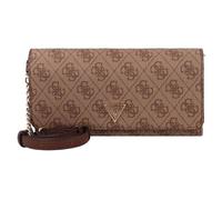 Guess Umhängetasche Noelle II Flap Xbody Organizer 21x13x3 cm Latte Logo Braun