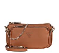 Guess Umhängetasche Noelle II Double Pouch CB Light Cognac Hellbraun Damen
