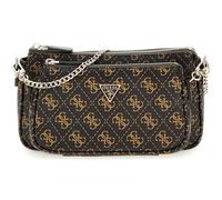 Guess Schultertasche Noelle Q Logo Lederimitat Dunkelbraun Damen