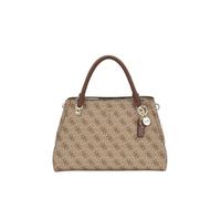 Guess Henkeltasche Noelle II Luxury Satchel mit Logo – Latte/Braun