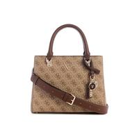 Guess Handtasche Noelle II S – mit mehreren Fächern – Latte-Logo Braun