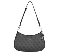 Guess Schultertasche Noelle II Top Zip 28 cm Lederimitat dunkelgrau Damen Coal Logo