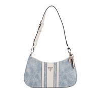 GUESS Noelle II Top Zip Shoulder Bag Denim Logo