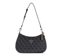 Guess Schultertasche Noelle II Top Zip 28 cm Lederimitat dunkelgrau Damen Coal Logo