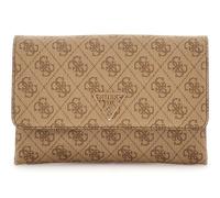 Guess Umhängetasche Noelle II Flap Xbody Organizer 21x13x3 cm Latte Logo Braun