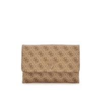 Guess Umhängetasche Noelle II Flap Xbody Organizer 21x13x3 cm Latte Logo Braun