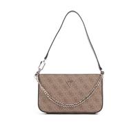 GUESS Noelle II Mini Top Zip Shoulder Bag Latte Logo/Brown