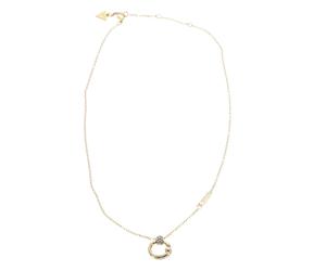 GUESS Oh My G Charm Necklace Yellow Gold