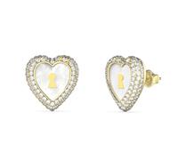 Guess Damen-Ohrringe Ohrstecker Herz Perlmutt Goldfarben JUBE06065JWYGT/U