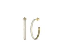 Guess Ohrringe JUBE06021JWYGT/U Damen Creolen Edelstahl Gold weiß Zirkonia
