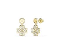 Guess Ohrringe JUBE06045JWYGT/U Damen Ohrstecker Kleeblatt Edelstahl Gold weiß Zirkonia