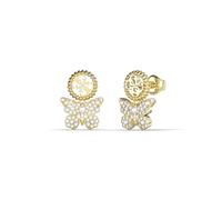 Guess Ohrringe JUBE06132JWYGT/U Damen Ohrstecker Schmetterling Edelstahl Gold weiß Zirkonia